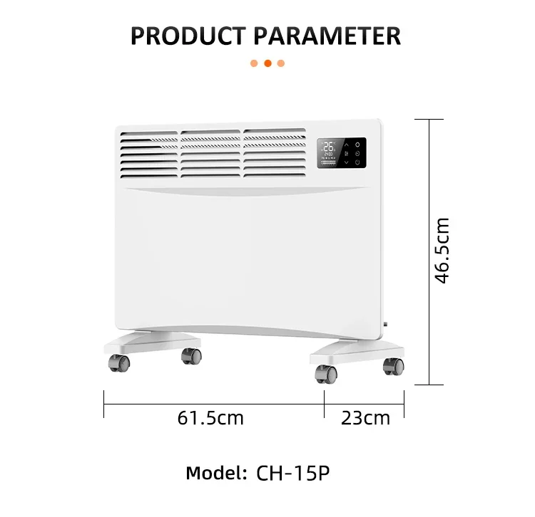 Electric Convector Heater, Wall, 500 W, Metal - detail 16