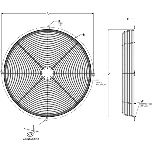 Wire Heavy Deep Fan, Low-Carbon Iron Wire, Welded Mesh - detail 10