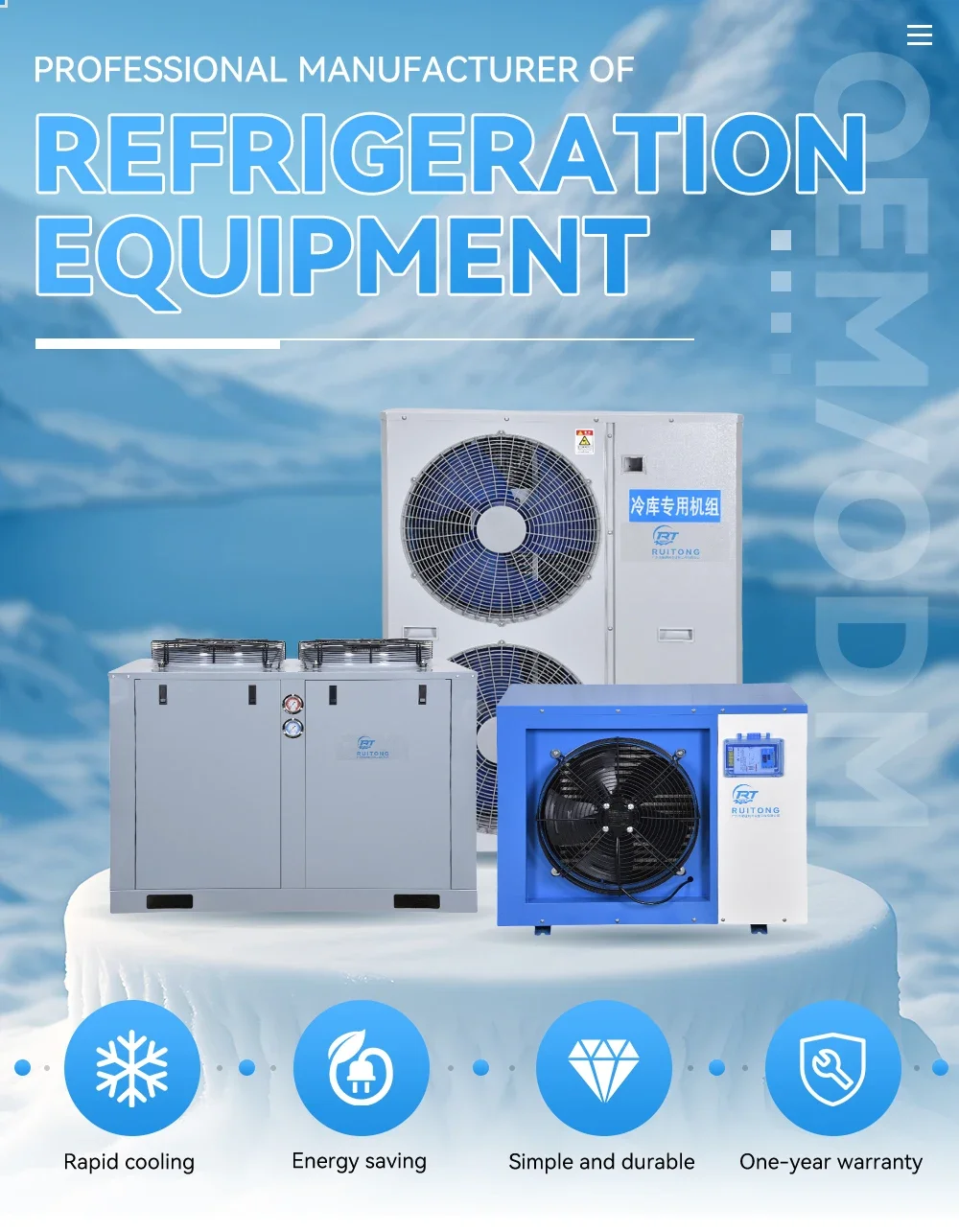 Performance Cold Room Freezer, RT-300, 45~-40, R404a/R134a - detail 2