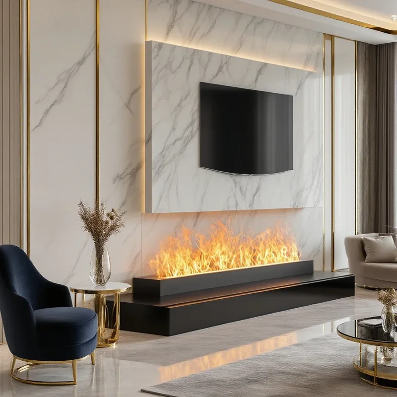 Electric Fireplace, 3D, Steel, Electric Fireplaces - detail 22