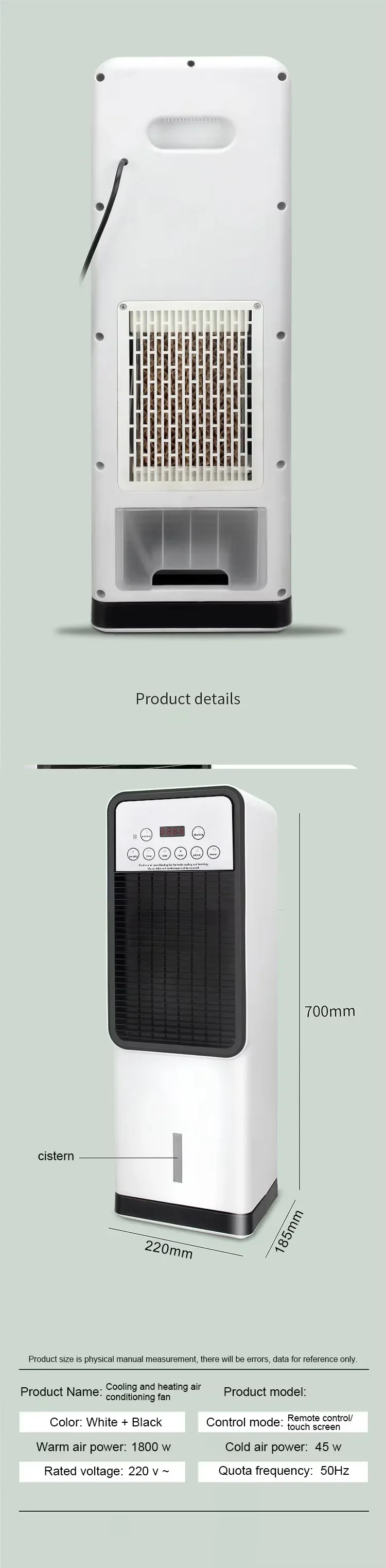 Digital Electric Heater, Portable, 1800W, 3-Speed - detail 12