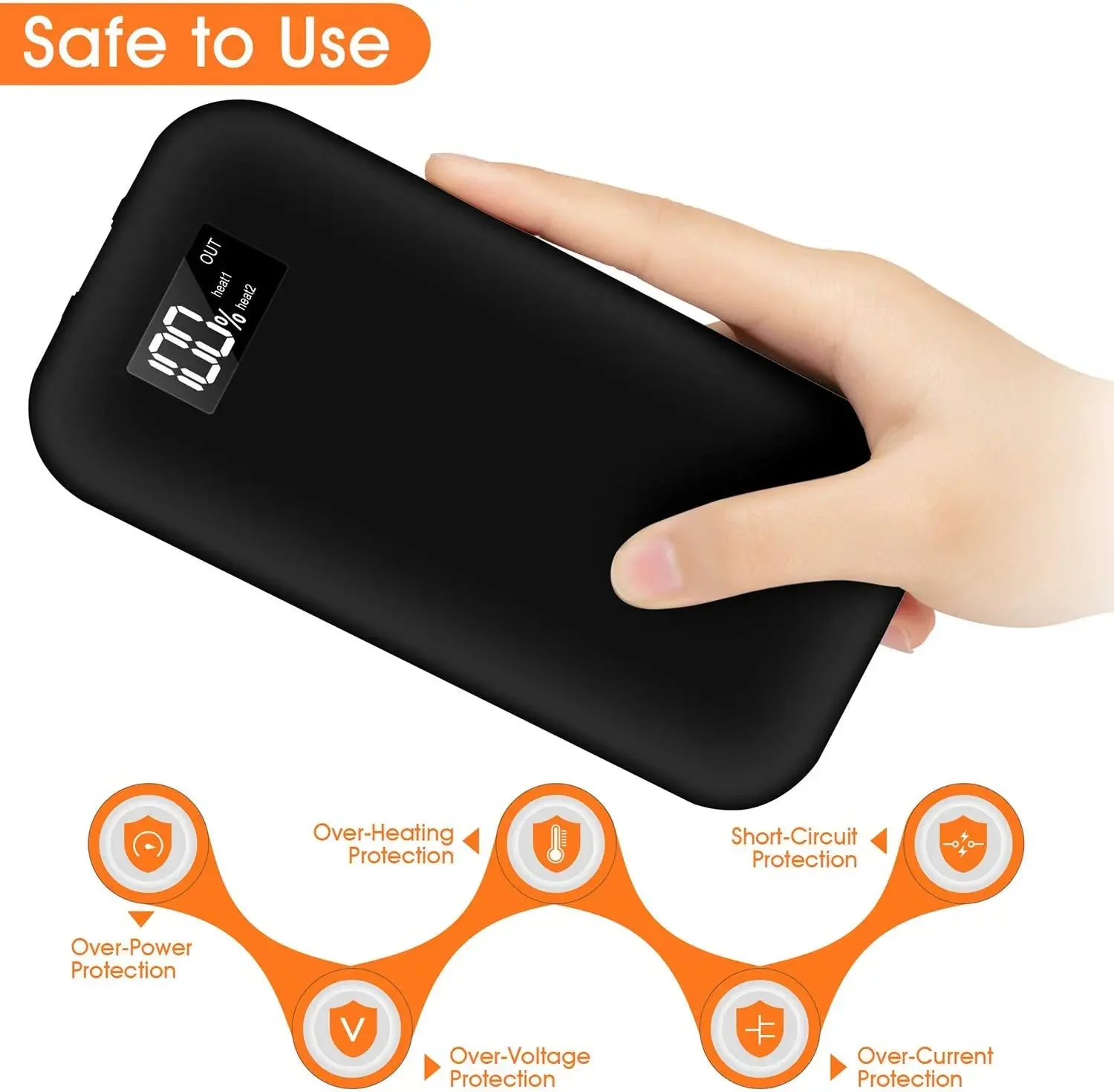 Electric Portable Hand Warmer, 20000mAh, 5, Battery - detail 8