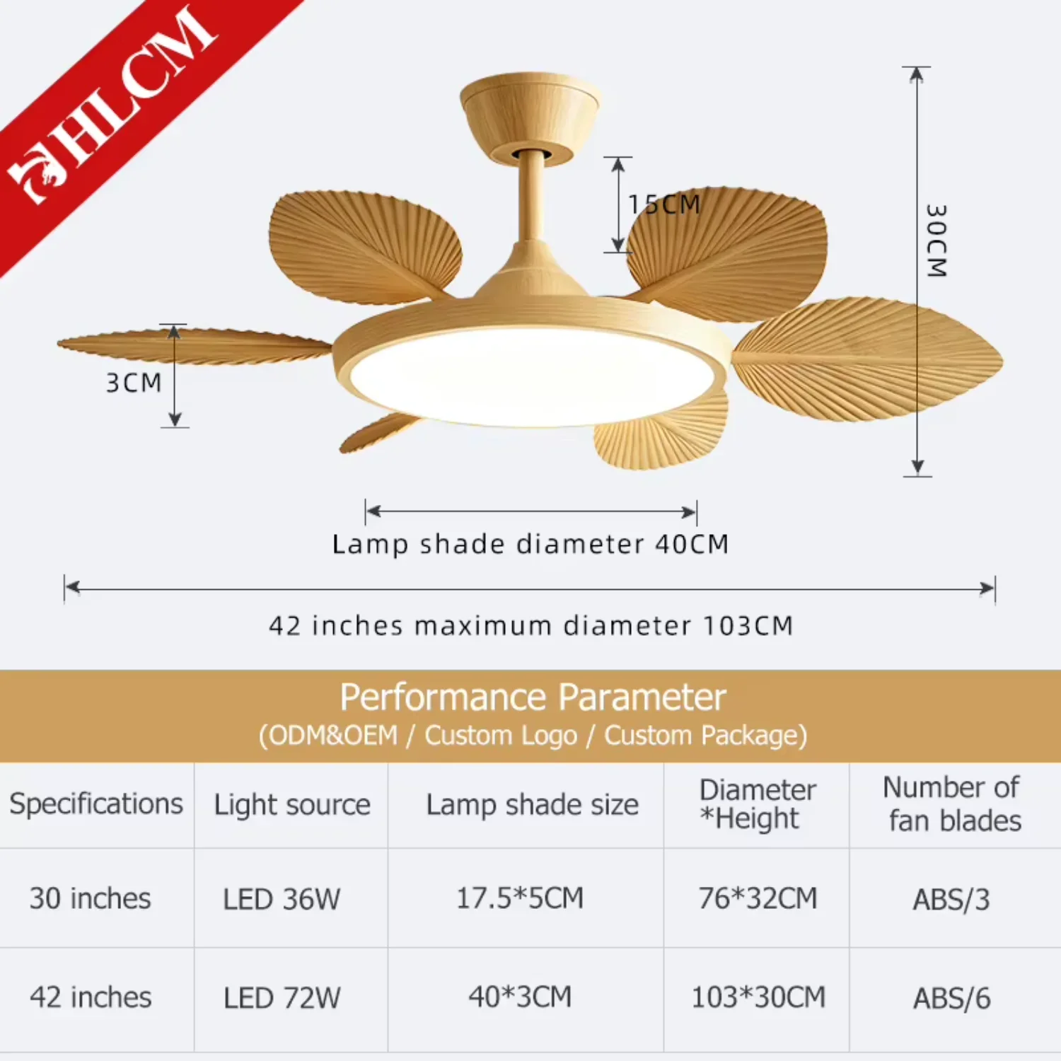 Led Ceiling Fan, 42-Inch, 6-Blade, CRI, 6-Speed - detail 2