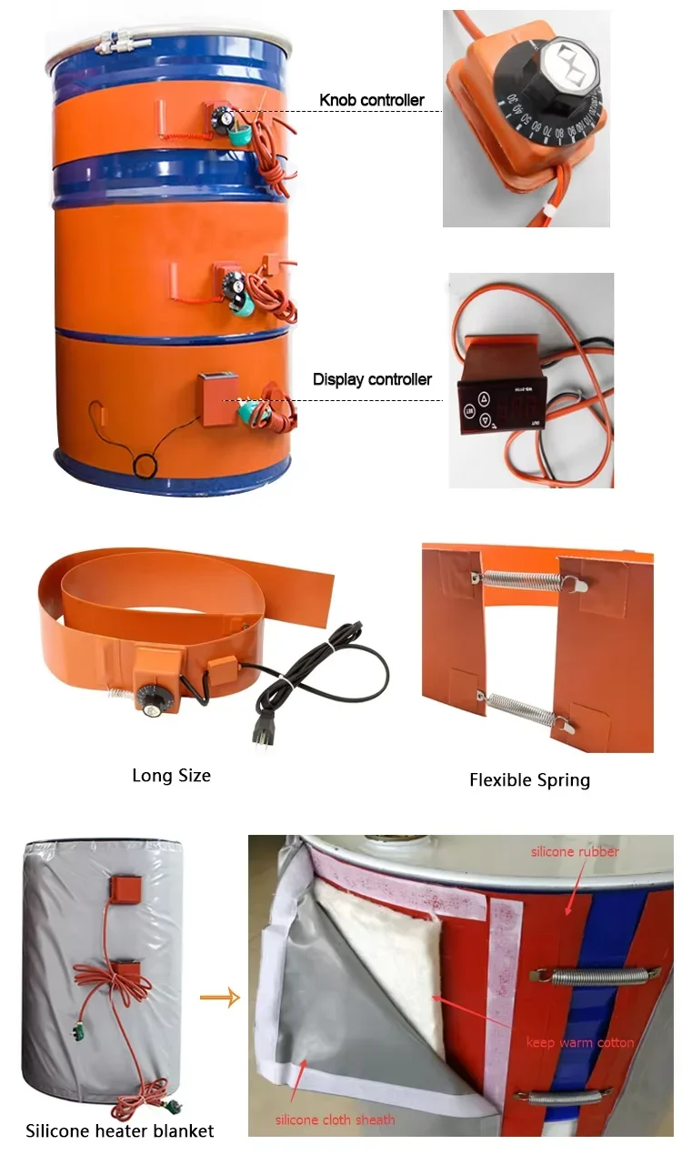 Silicon Drum Heater, 220V, 1000W, 25kw - detail 12