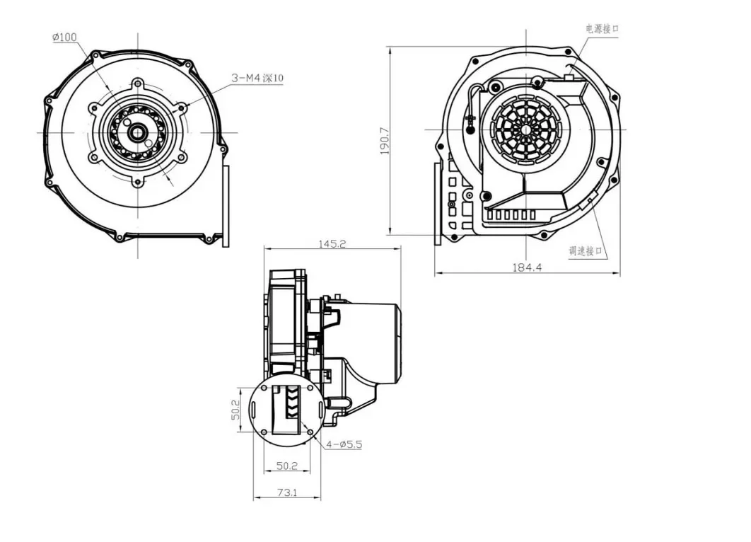 Radial Blower, ZSON, ZEC-148, 120V-240V, 0-24V - detail 10