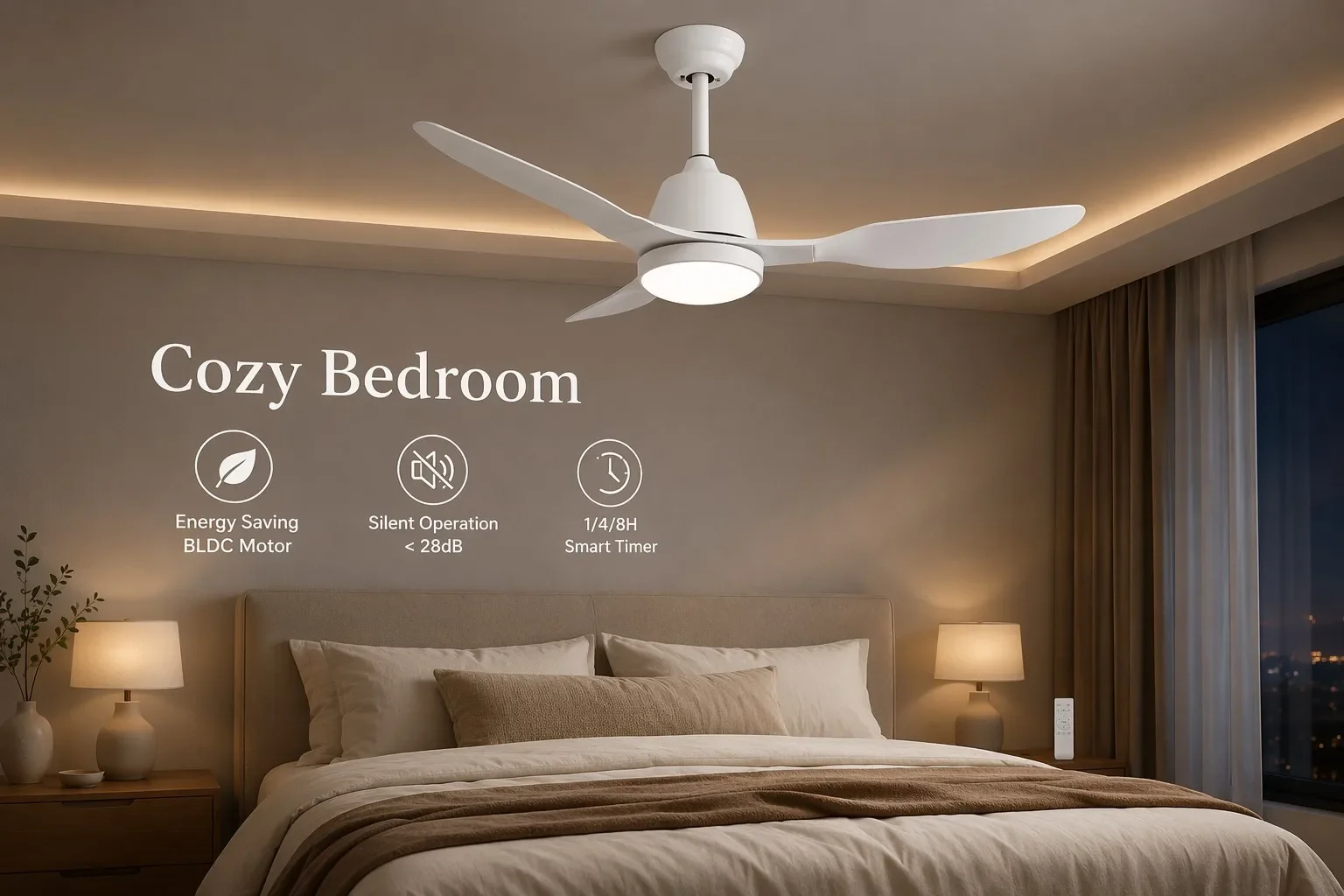 Led Ceiling Fan, ABS, 42inch, 52inch, 3blades - detail 6