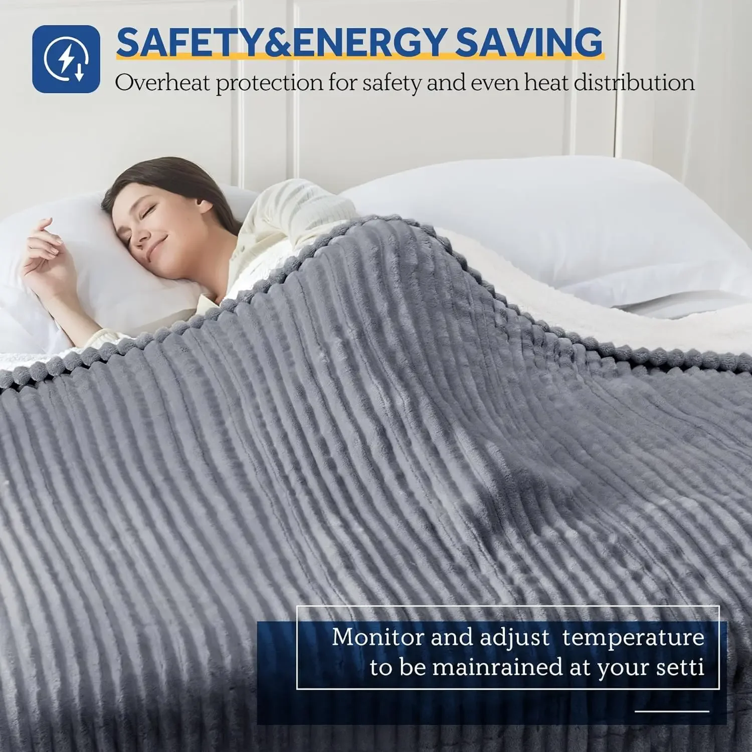 Heated Blanket, 110-220v, 100% Polyester - detail 6