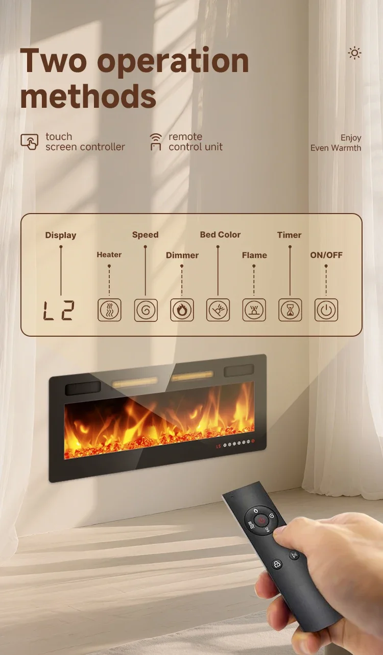 Electric Fireplace, 30-Inch, 12-Flame - detail 10