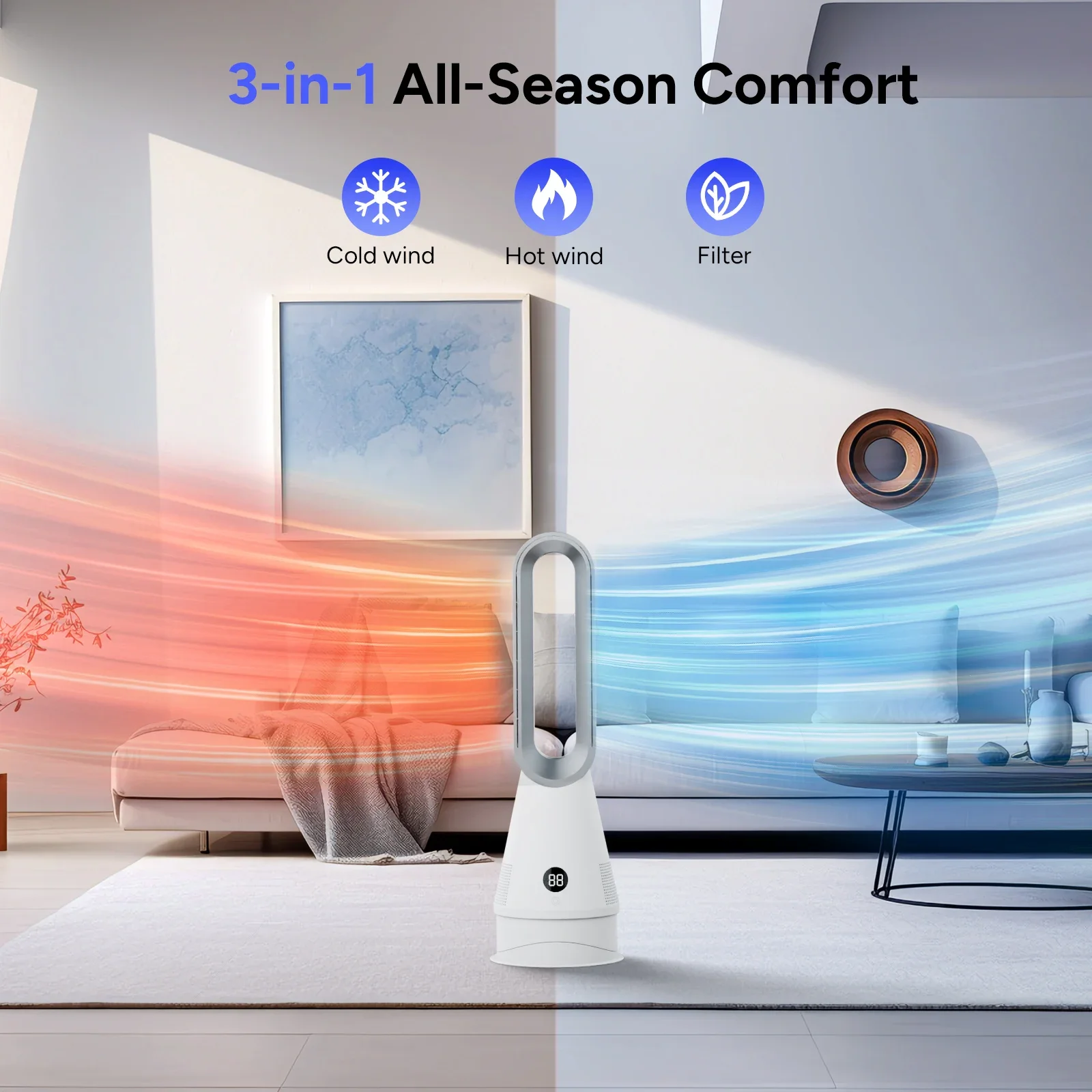Cooling Bladeless Tower, 50-inch, Electric Power, 30 - detail 2