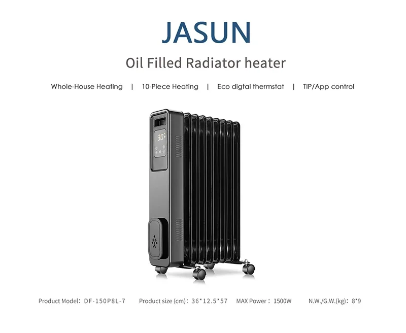 Oil Filled Electric Radiator, 1000W-3000W, 249 - detail 8