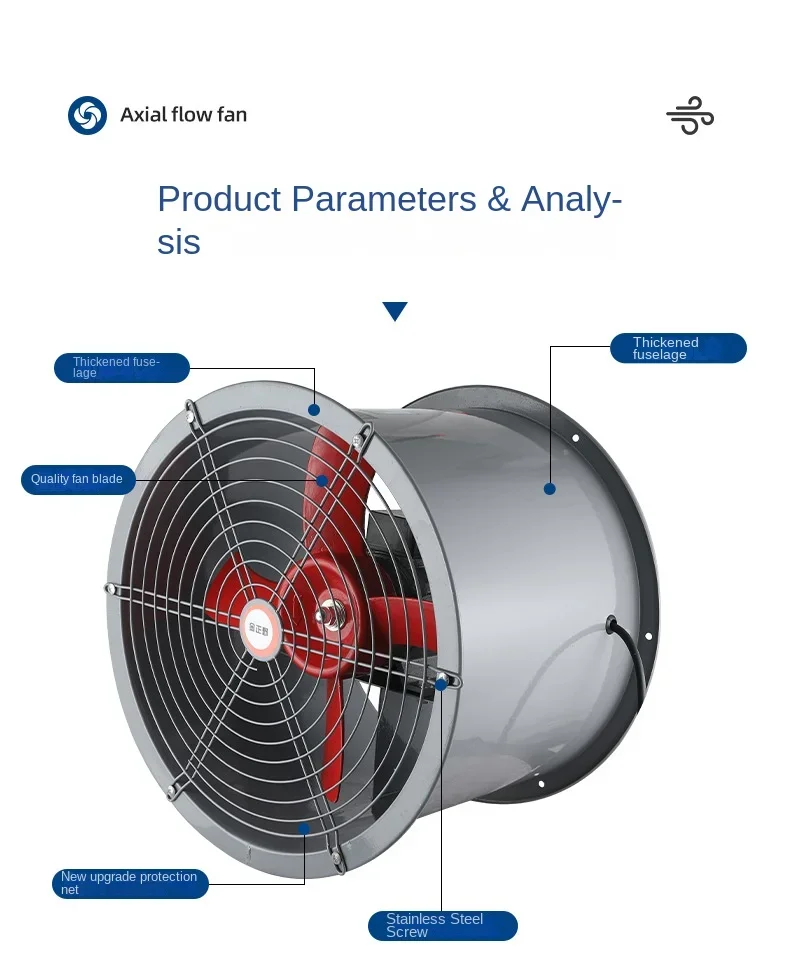Axial Flow Fan, T35-11, 220V, Steel - detail 28