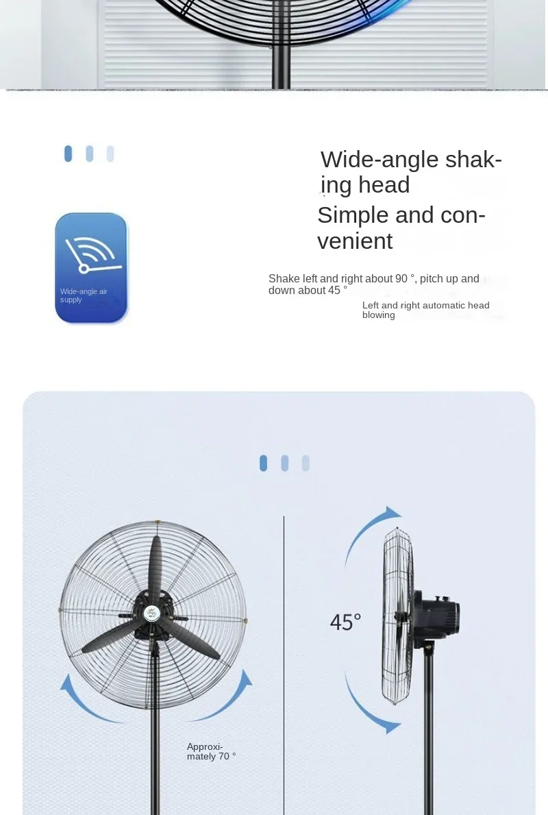 Metal Electric Floor Fan, 10-Meter, 320 - detail 16