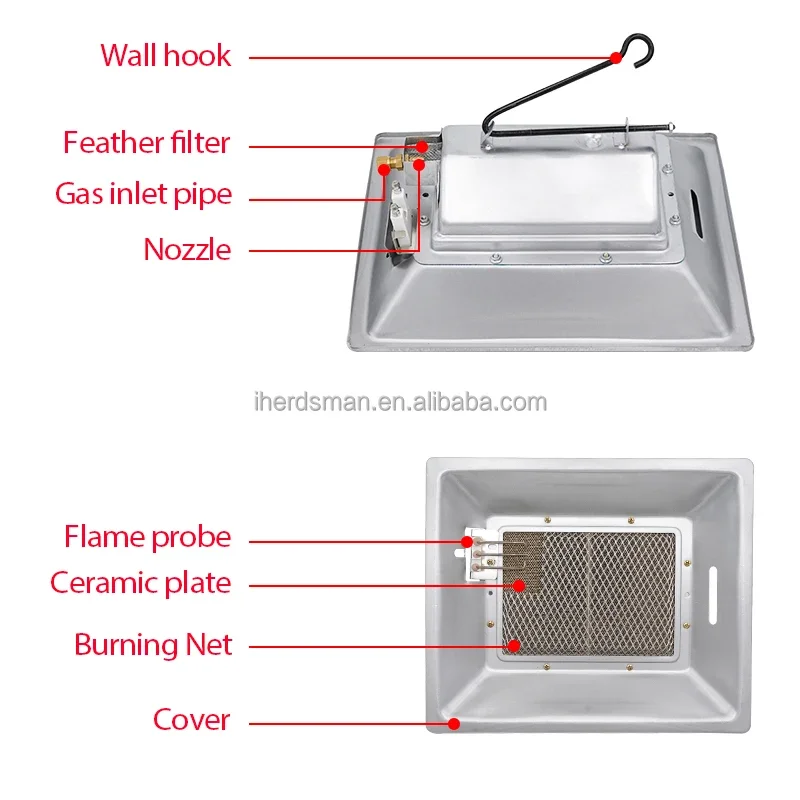 Chicken Gas Brooder Heater, 110, 2.5KW - detail 8
