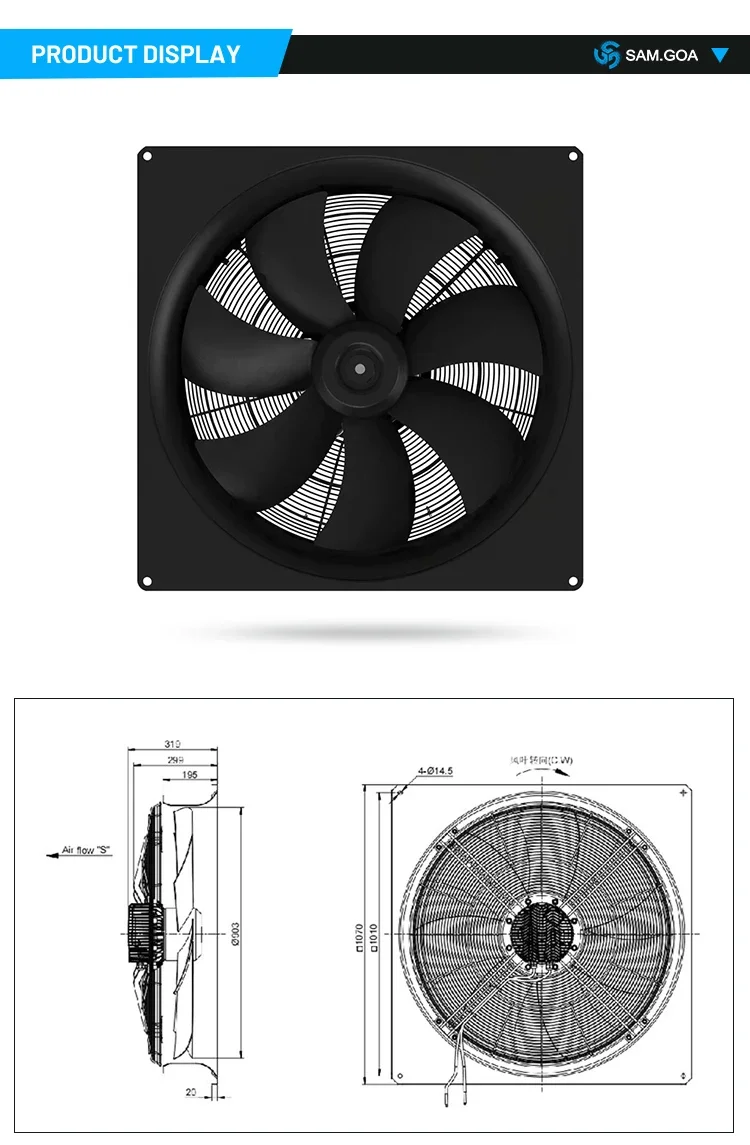 Axial Fan, Inline, 400 V, Electric - detail 4