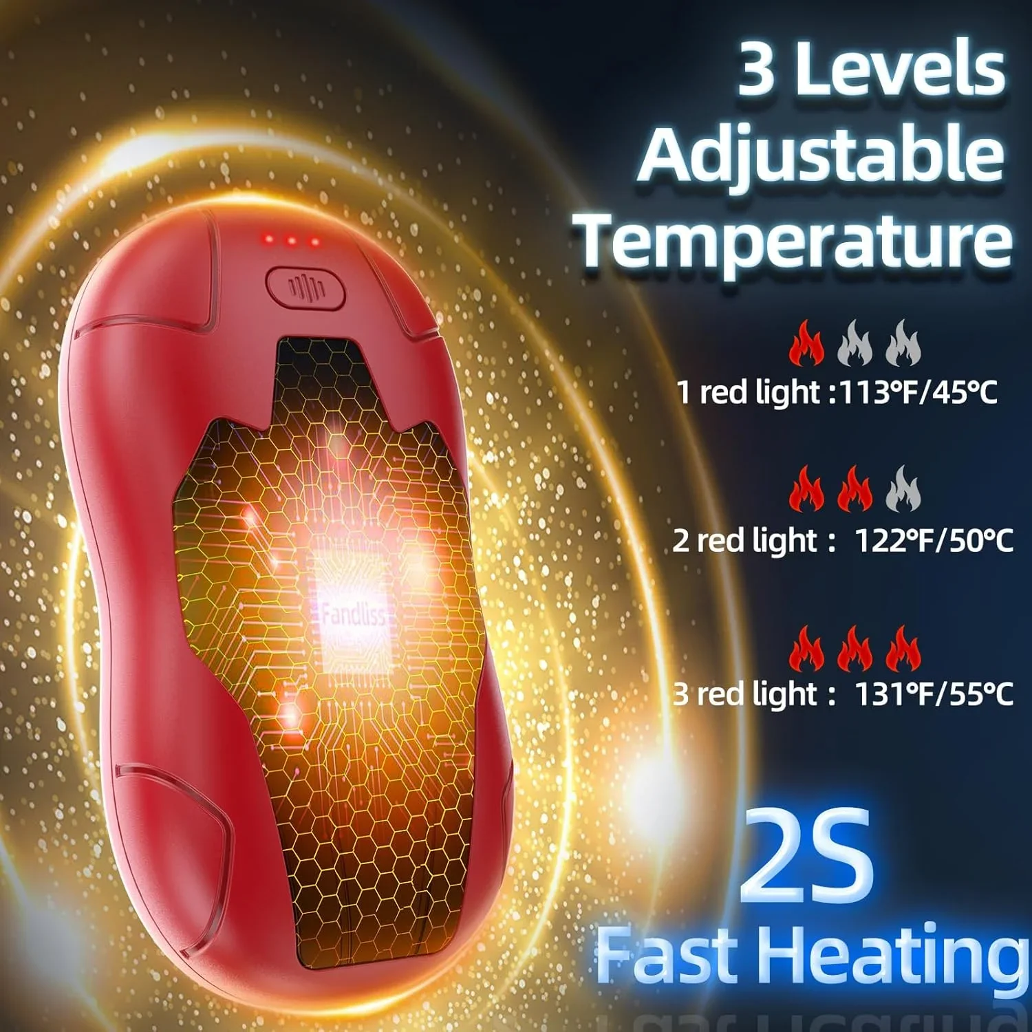 Hand Warmer, Portable, USB, 10000mAh - detail 8