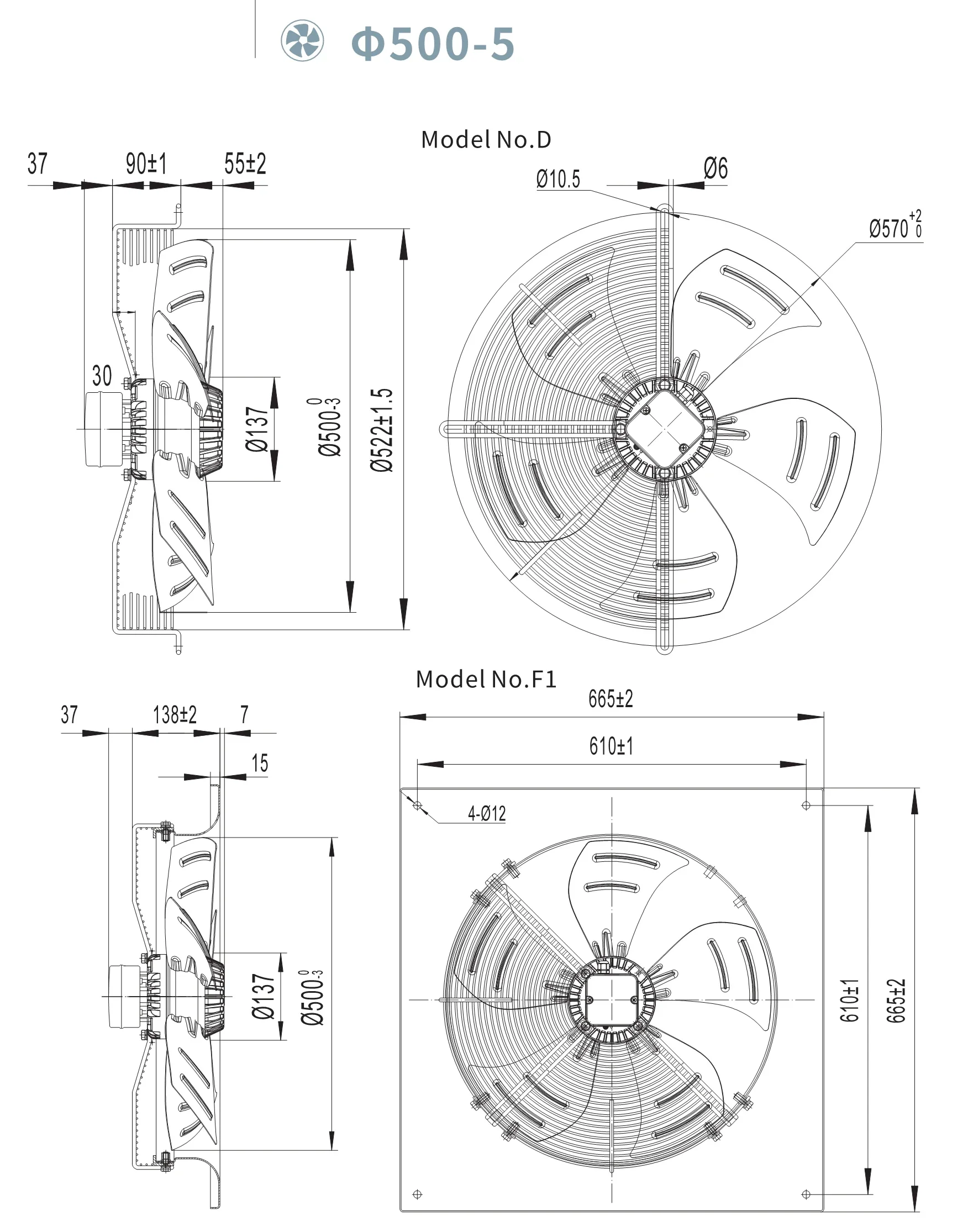 Condenser, 500mm, Axial, 4000cfm - detail 6