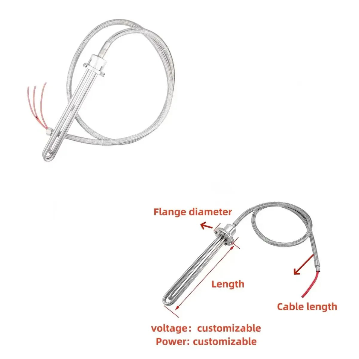 Steel Immersion Tubular Heater, 220V, 380V, Stainless, 8Kw - detail 30