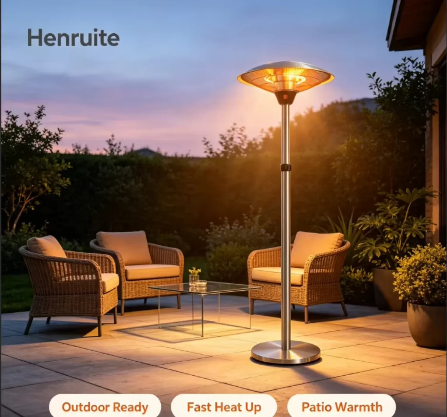 Freestanding Patio Infrared Heater, 1500W, 2100w, Waterproof - detail 20