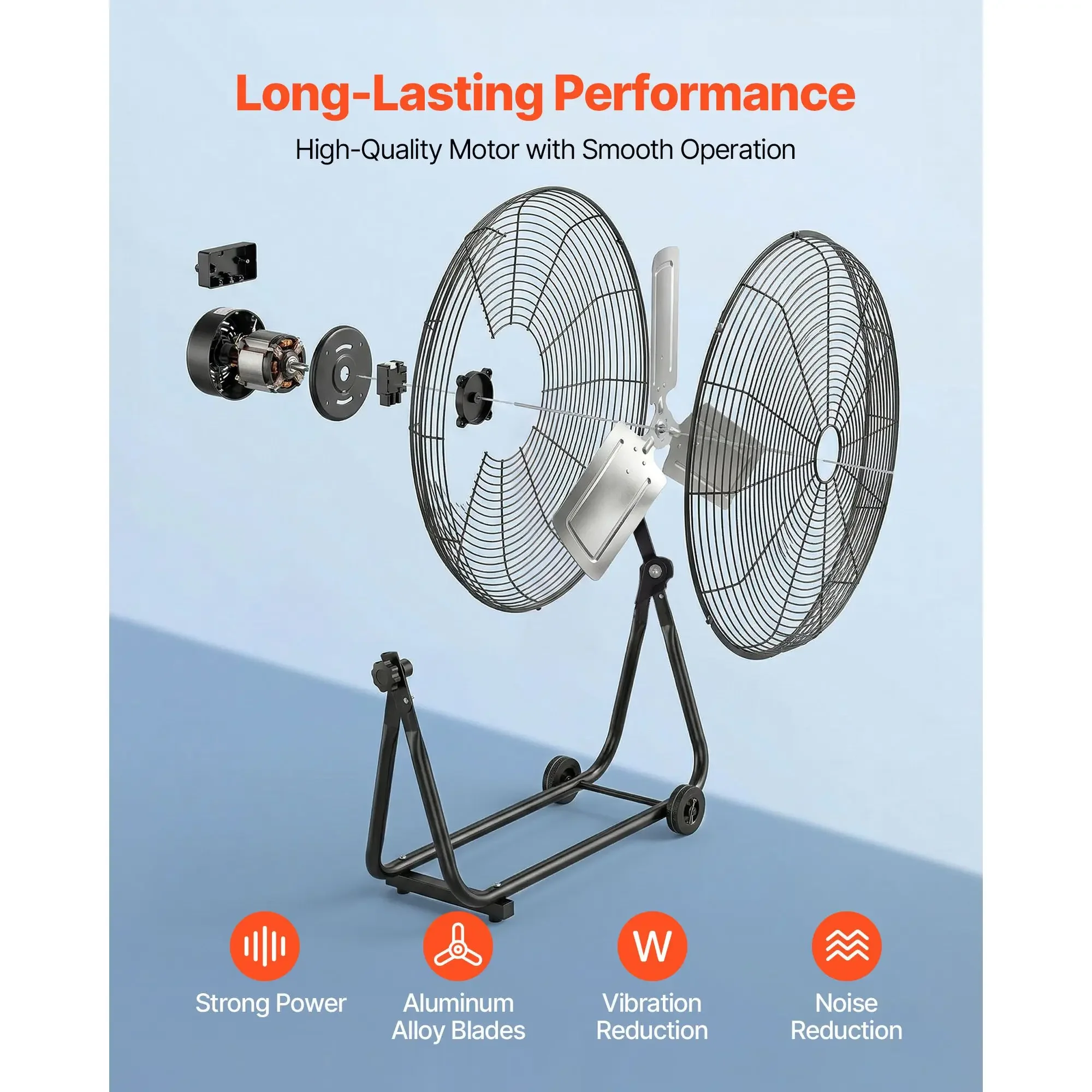 Industrial Drum Fan, 7500, CFM, Aluminum, 360 - detail 6