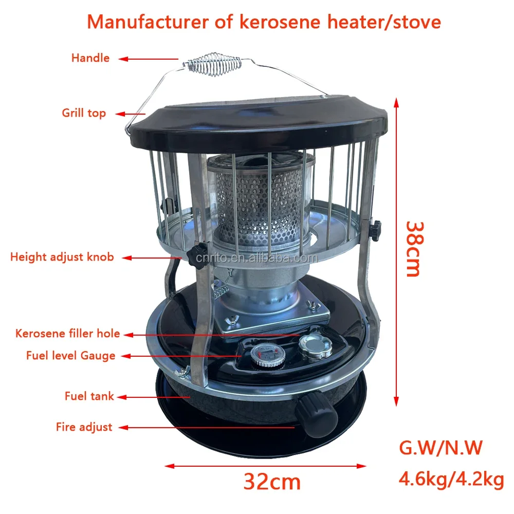 Kerosene Heater, Portable, Metal, 4.6L kerosene heater - detail 6