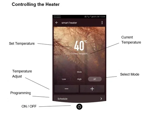 Electric Convection Heater, 2000W, Wall, WIFI - detail 14