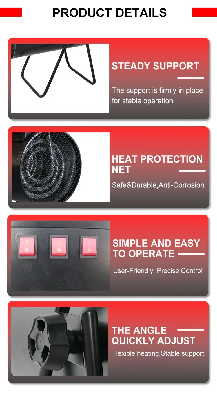 Straight Tubular Thermal Heater, KENDE, 380V-400V 50Hz, 360m³ - detail 6