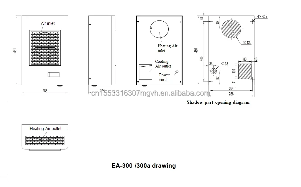 300W Mini Cabinet Air Conditioner, Hitachi Compressor, R134a, CE - detail 22