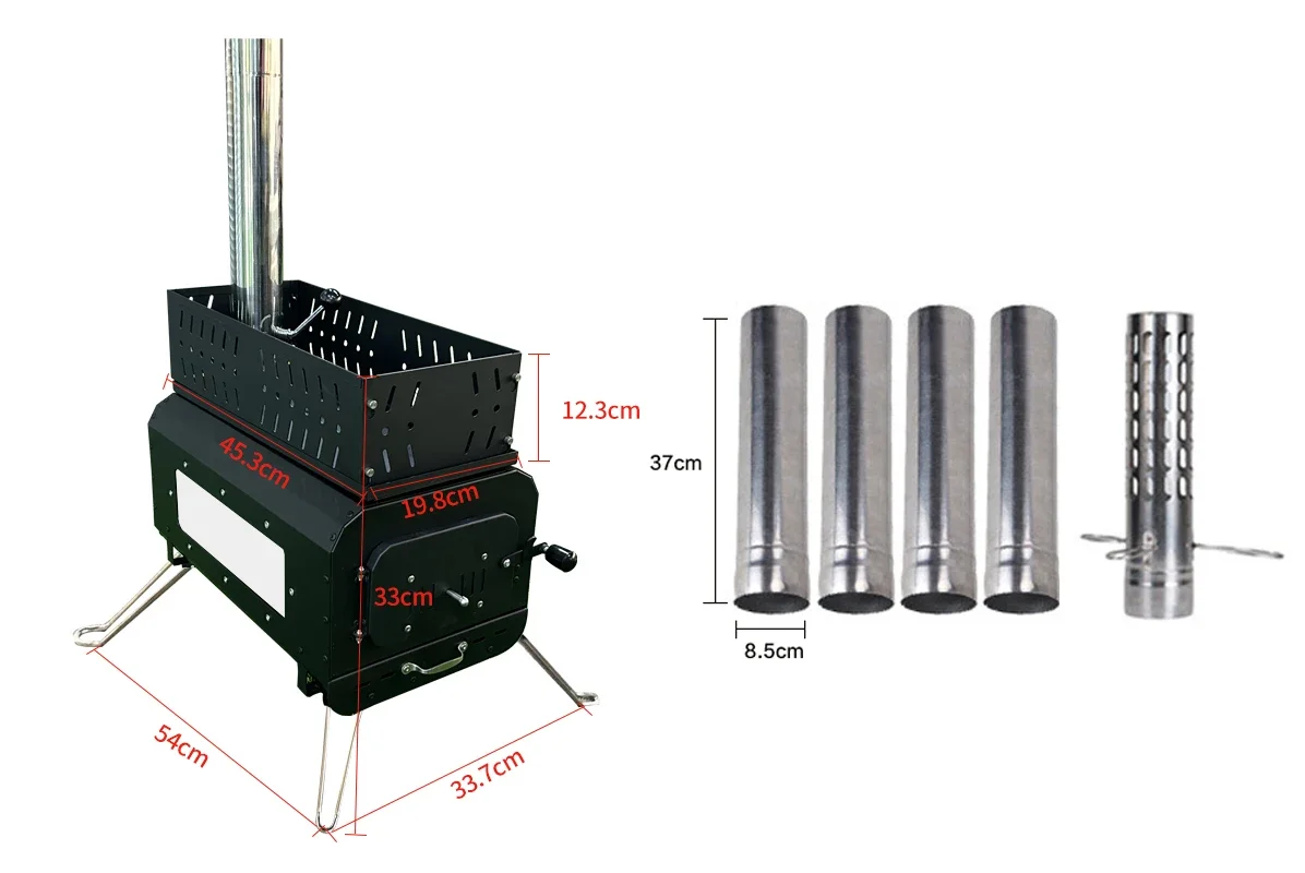 Foldable Firewood Sauna Stove, Carbon Steel - detail 2