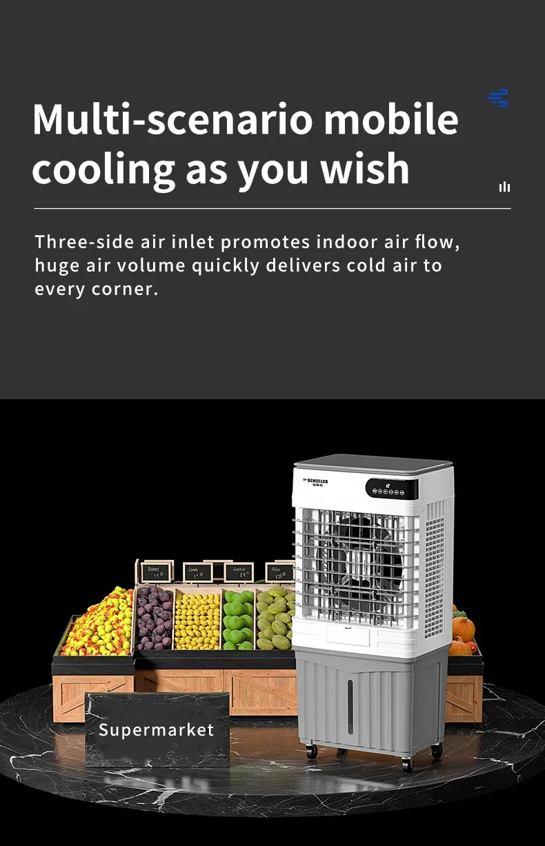 Remote Control Air Cooler, 30L, Plastic - detail 28