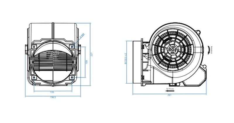 Centrifugal Heat Resistant Blower, Radial, AC 220V~240V - detail 10