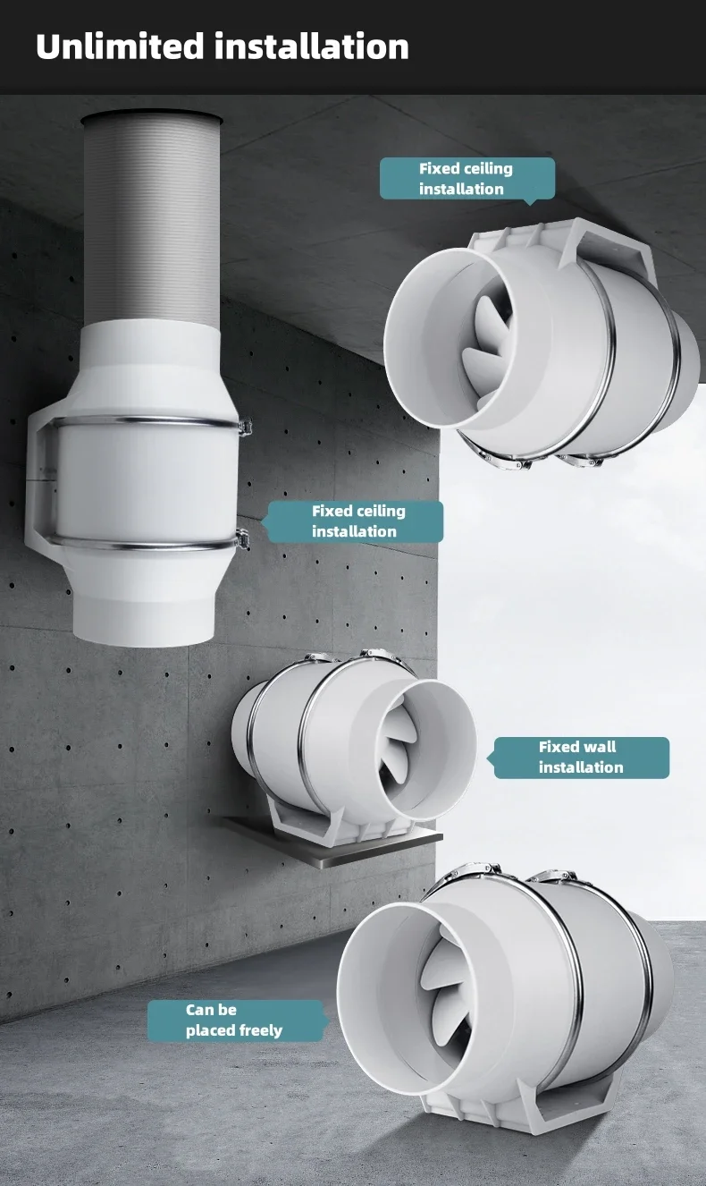 Inline Duct Fan, 110/220V - detail 14
