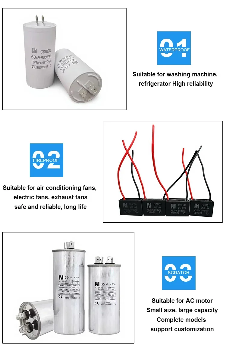 Durable Cbb61 Motor, 450VAC, 50/60Hz - detail 12