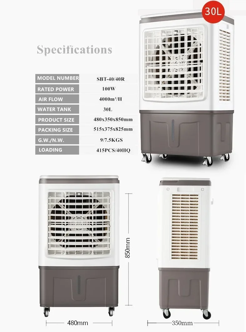 Portable Air Conditioner, 220v, 100W, 30L - detail 4