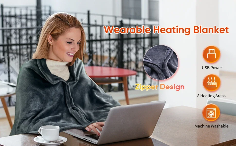 Heating Blanket, USB, 100% Polyester - detail 2