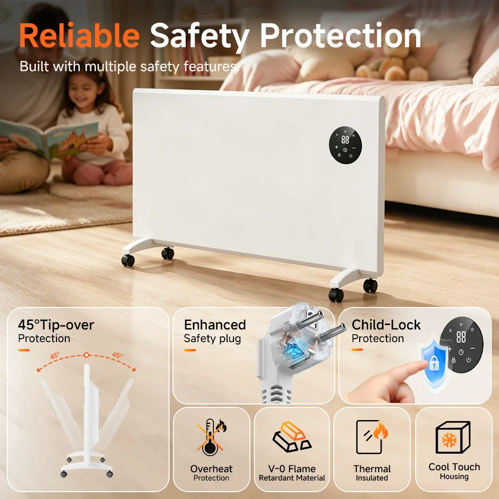 Portable Space Room Heater, Ceiling, 800 W, Metal - detail 6