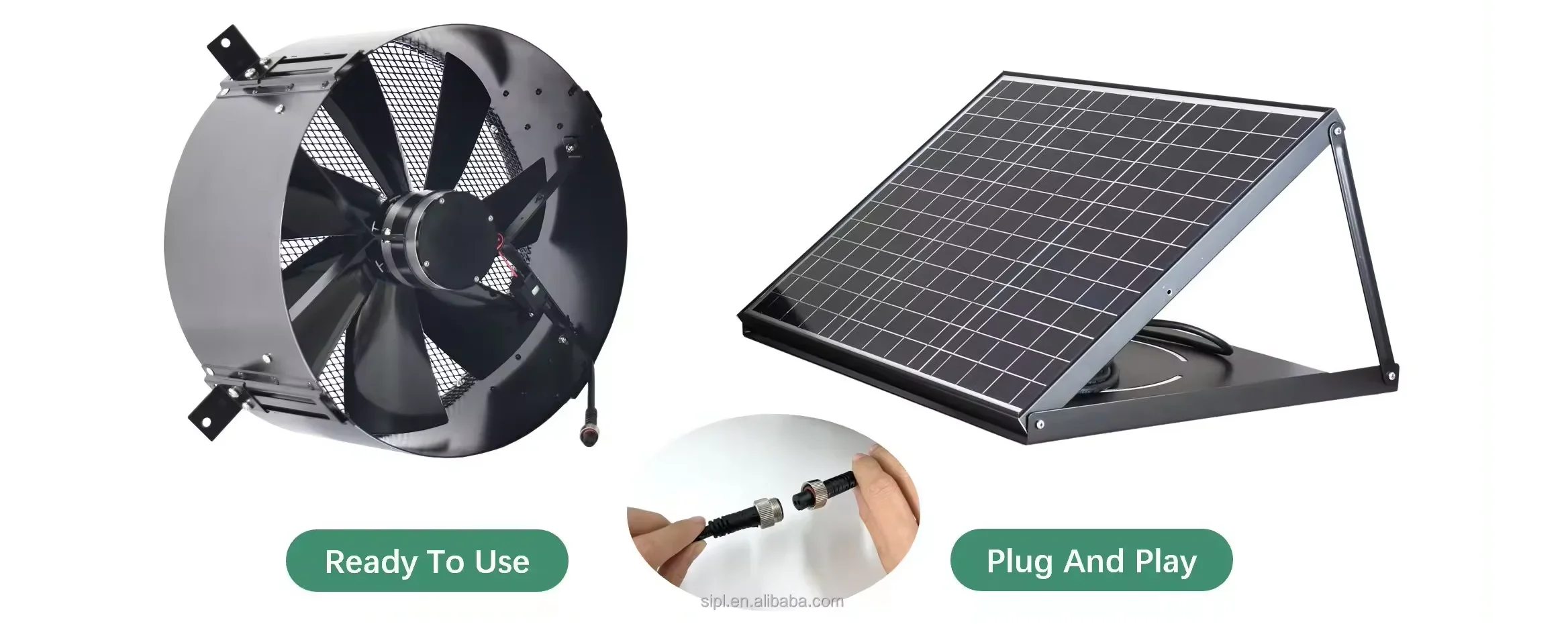 Wall Air Exhaust Fan, 24V, Solar - detail 8