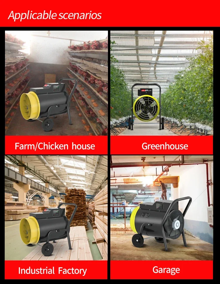 Efficiency Aquecedor Industrial Fan, 380V15KW, Portable - detail 14