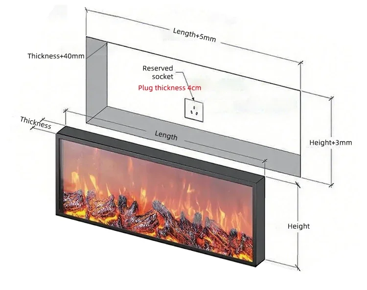 Electric Fireplace, 30", 42", 50", 60" - detail 18