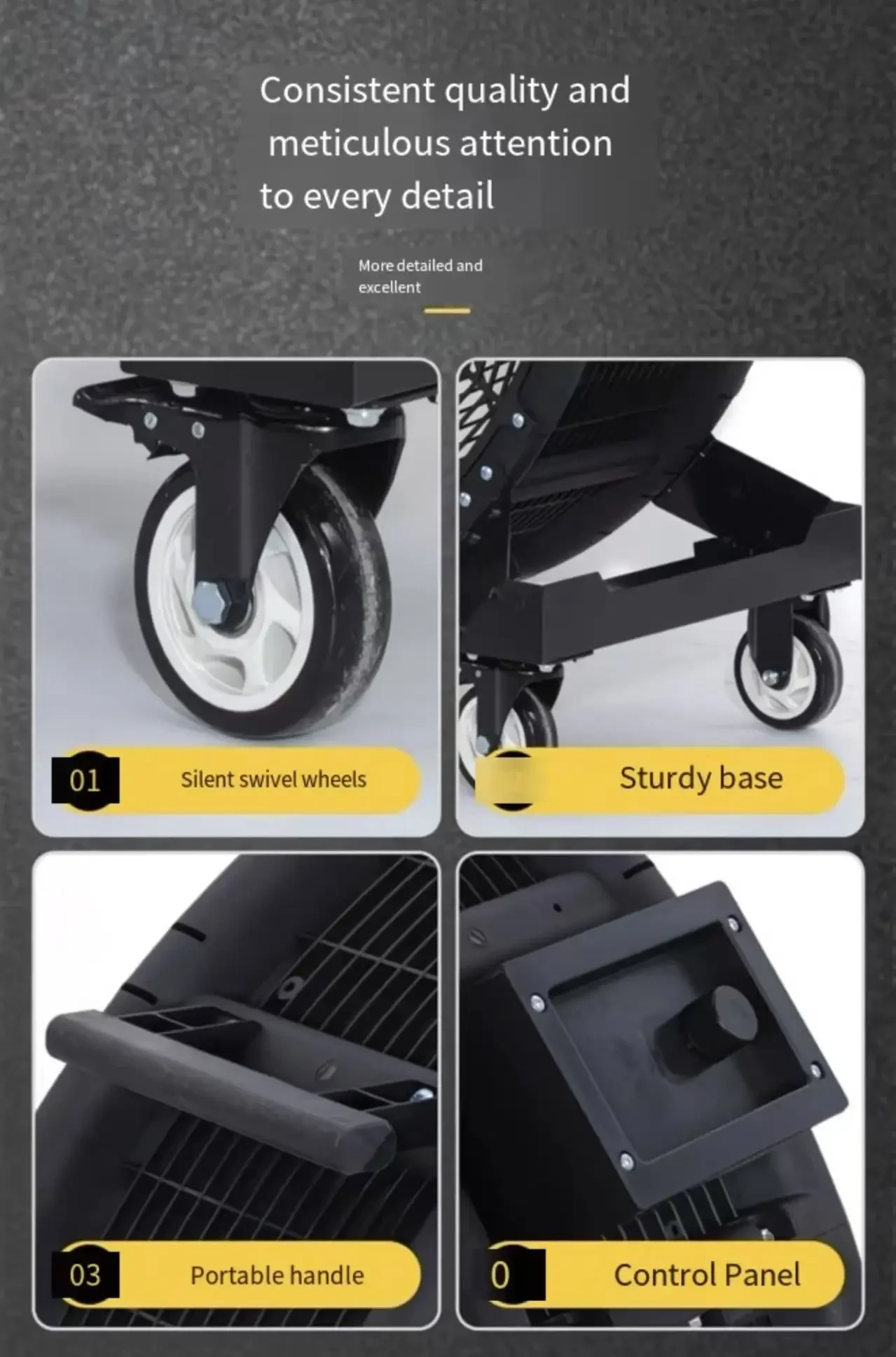 Mobile Portable Drum Fan, Axial, AC 100V~240V, Electric - detail 16