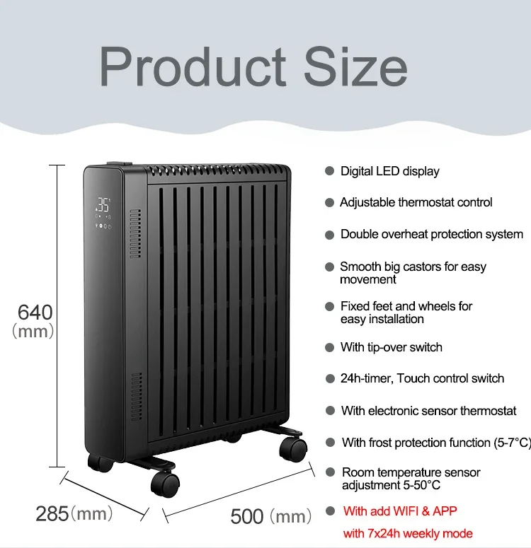 Full Cover Oil Heater, 2000W, 220-240V 50Hz, 2000 W - detail 4