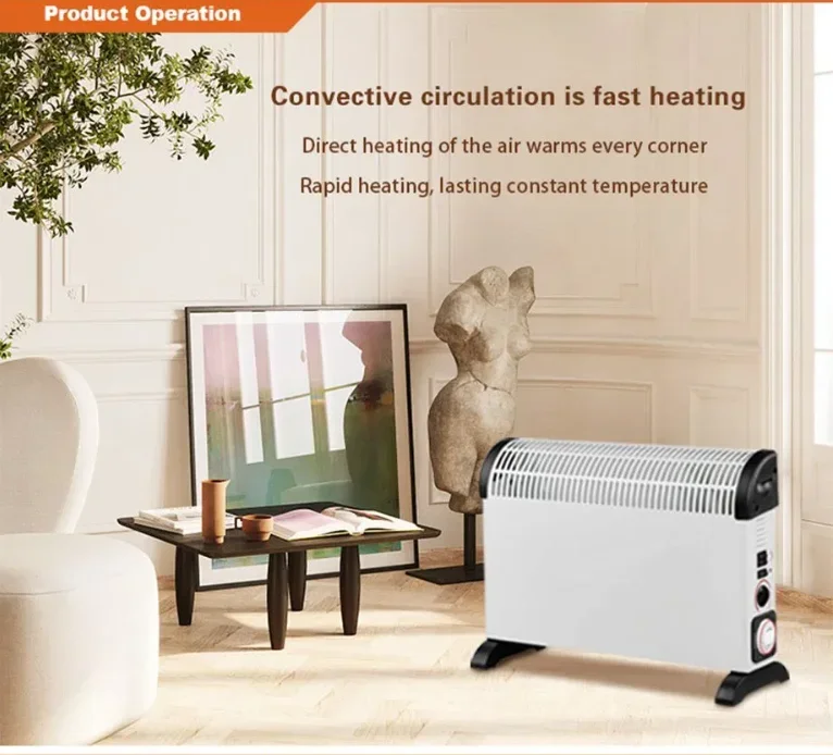 Modern Free-standing Convection Heater, 2000 W, Metal - detail 6