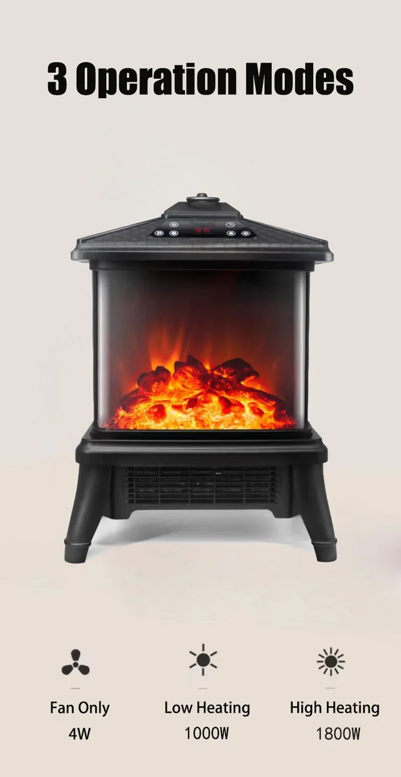 Electric Fireplace, Portable, 1500w - detail 10