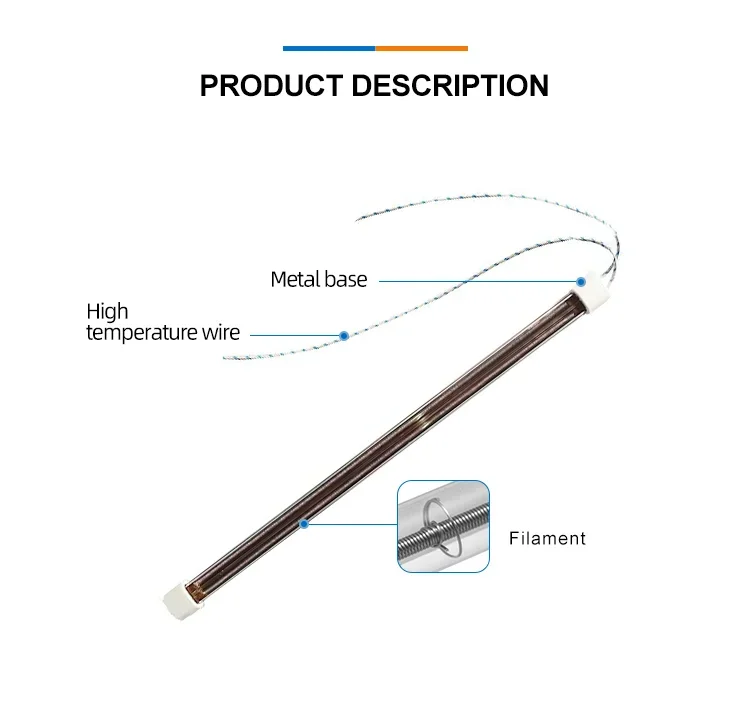 Halogen Quartz Tube, 350w-380w, Quartz Glass - detail 4