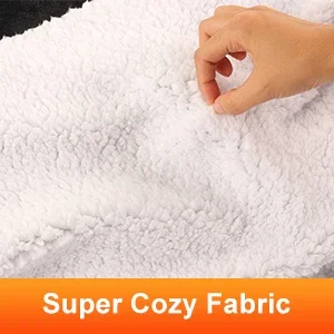 Electric Wearable Hooded Blanket, USB, flannel & sherpa - detail 8