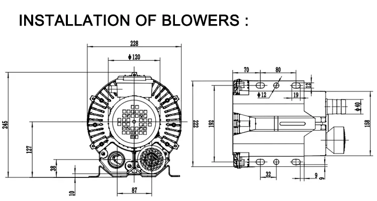 Roots Blower, YASHIBA, 1/3HP, 0.25kw380v - detail 34