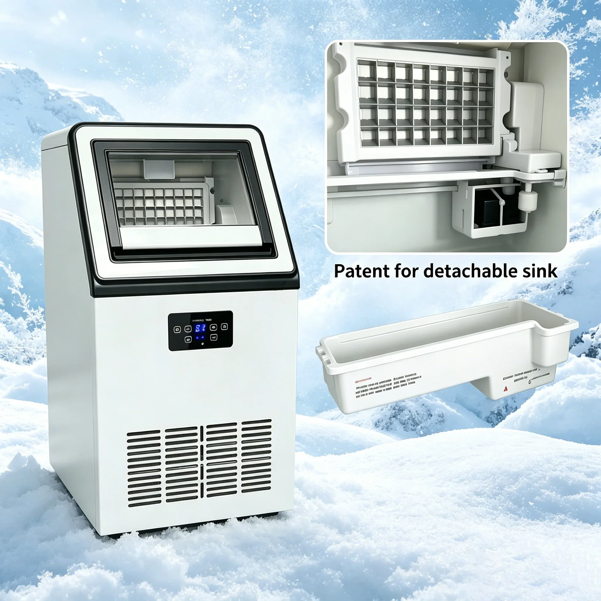 Block Snow Ice Tube, 45KG, Stainless, Steel, 110 - detail 8