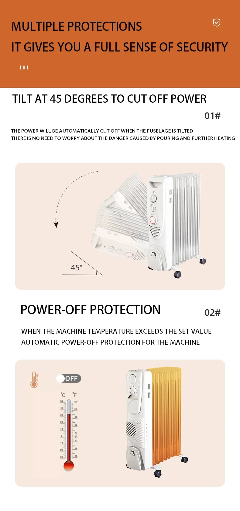 Electric Heater, HY-B3F, 2500W, Portable - detail 18
