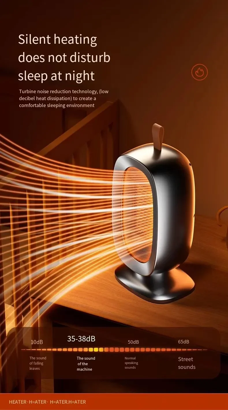 Mini Ptc Heater, Portable, 1200W, ABS - detail 10