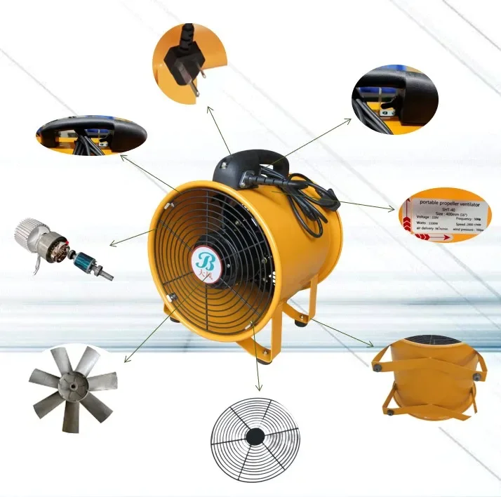 Portable Axial Ventilating Fan, SHT-30, 12", 300MM, 220V - detail 14
