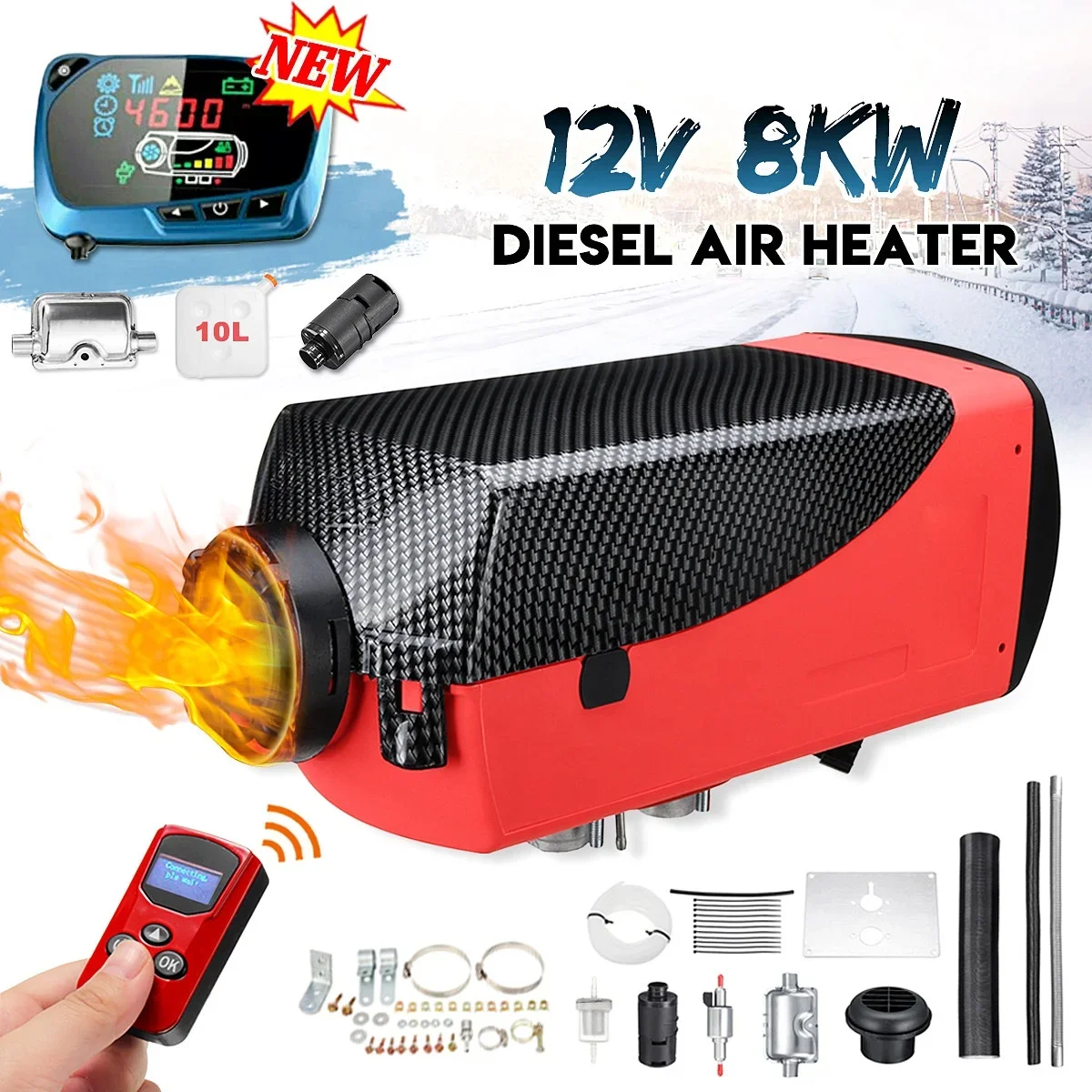 Oil Parking Air Heater, M-PULL, 12V/24V, 5KW/8KW, Aluminum - detail 4